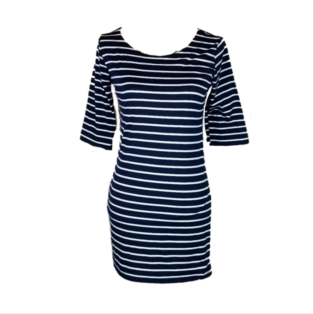 Navy Stripe Mini Dress